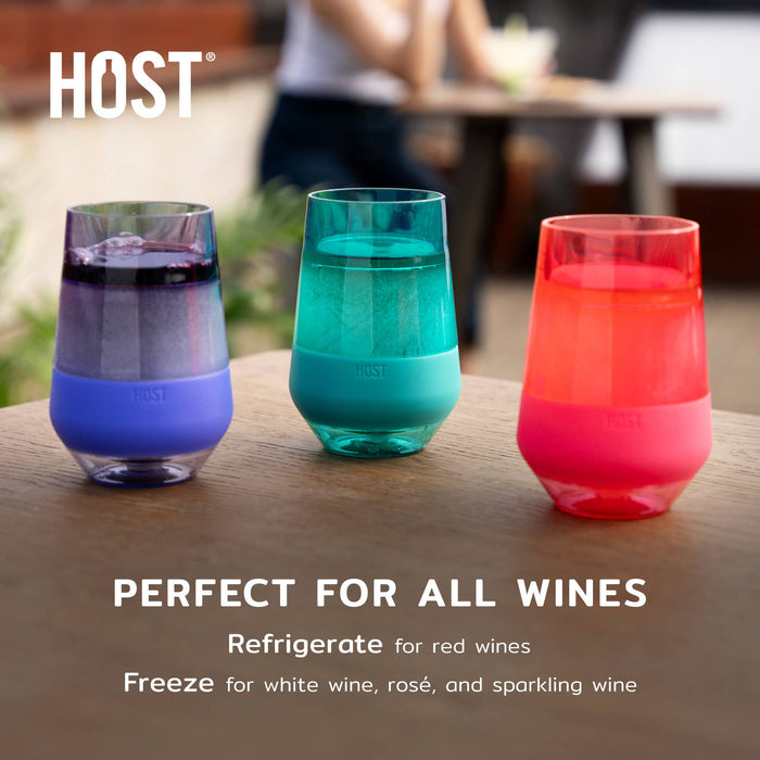 Wine FREEZE™ XL Cooling Cups - Asst Tinted Colors - Set of 4