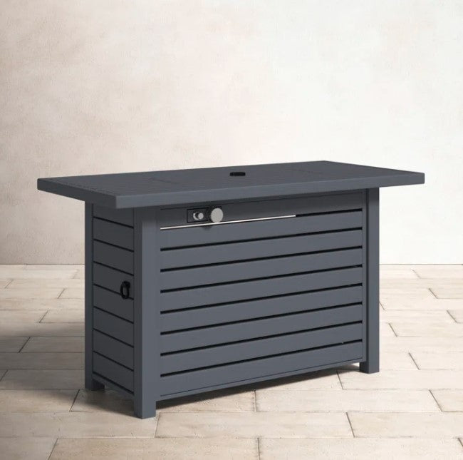 The 50,000 BTU Stainless Steel Fire Pit Table with Lid