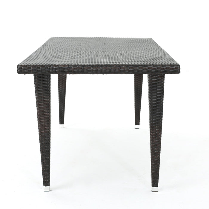 9 PCS Outdoor Wicker Dining Set - Modern Rattan Table and Chairs
