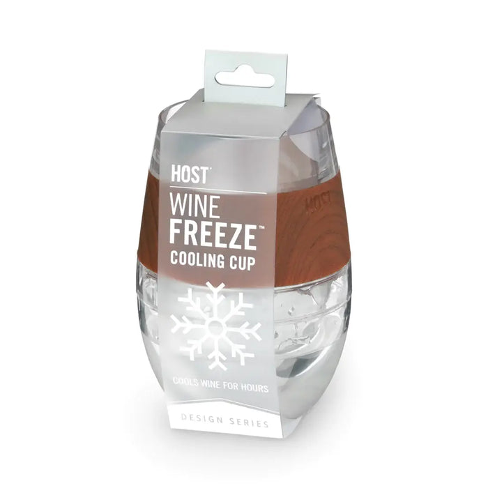 Wine FREEZE™ Cooling Cup Insulated w/ Cooling Gel - Wood