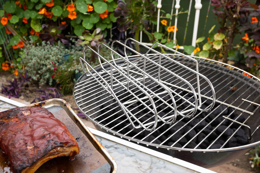 Outset XL Stainless Steel Rib Rack — Outdoor Rooms by Design