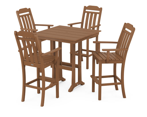 Country Living by POLYWOOD 5-Piece Farmhouse Bar Set with Trestle Legs