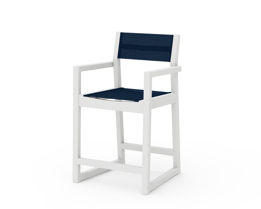 POLYWOOD® EDGE Sling Counter Arm Chair