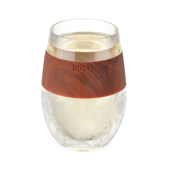 Wine FREEZE™ Cooling Cup Insulated w/ Cooling Gel - Wood