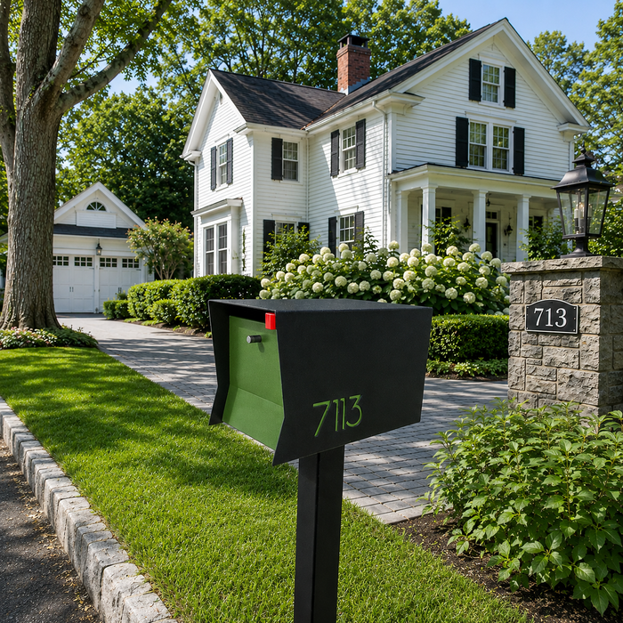 Retrobox-2.0  in TEXTURED MATT JET BLACK - Modern Mailbox