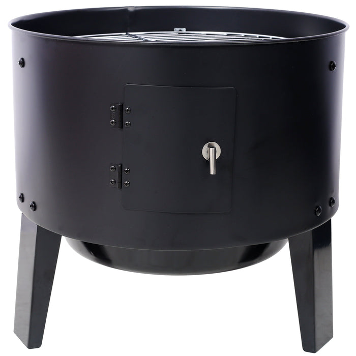 Charcoal Smoker Grill Wood Smoker Grills Outdoor Cooking 16 Inch Portable BBQ