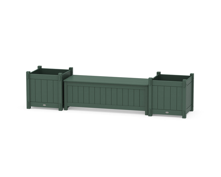 POLYWOOD® 48" Vineyard Straight Planter Storage Bench Set- Large