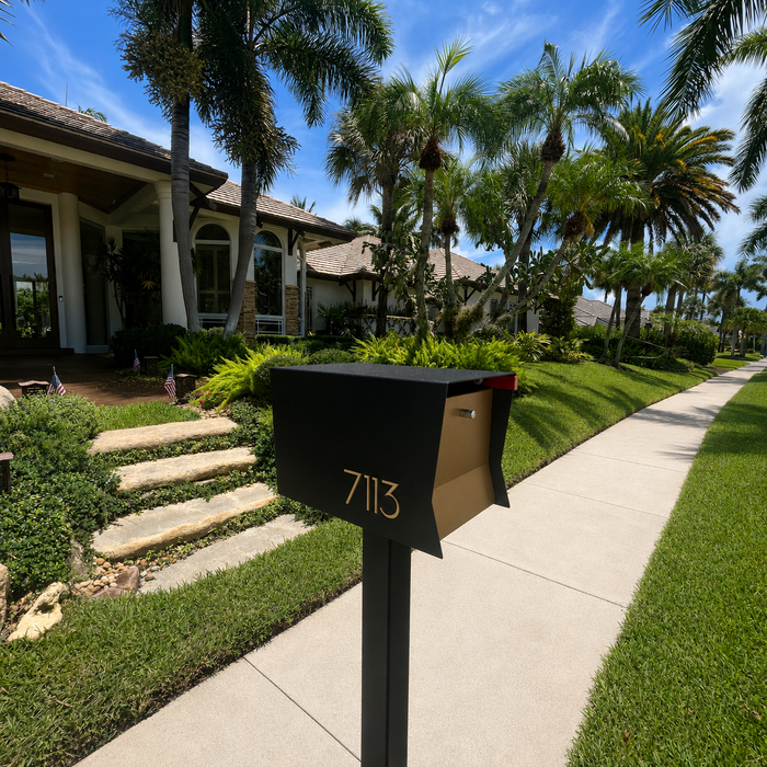Retrobox-2.0  in TEXTURED MATT JET BLACK - Modern Mailbox