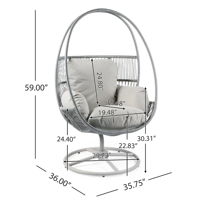 Reno Outdoor Wicker Swivel Lounge Chair