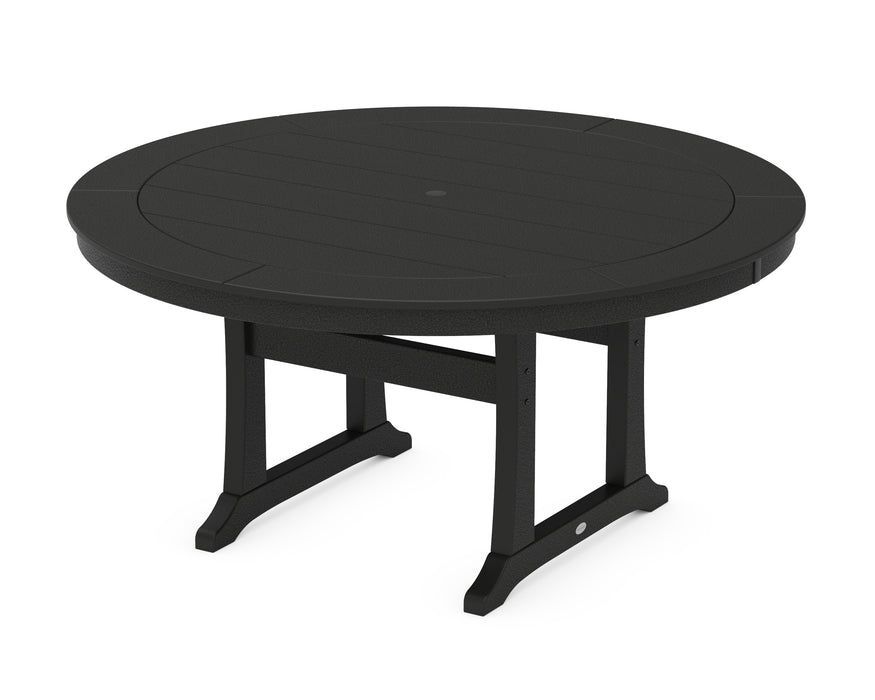 POLYWOOD® Nautical Trestle 60” Round Dining Table