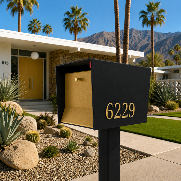Uptown Box-2.0 in TEXTURED MATT JET BLACK - Modern Mailbox
