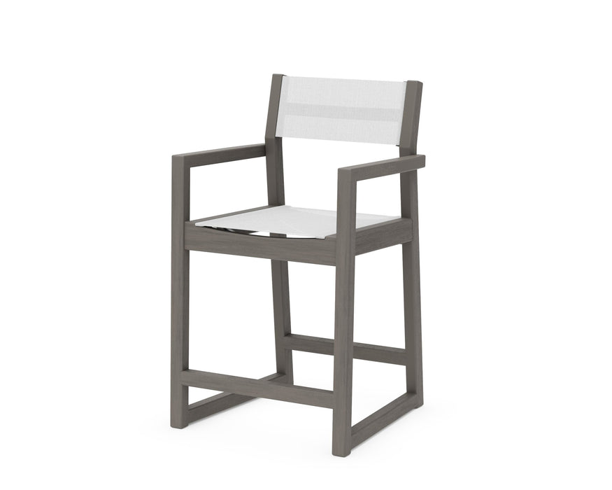 POLYWOOD® EDGE Sling Counter Arm Chair