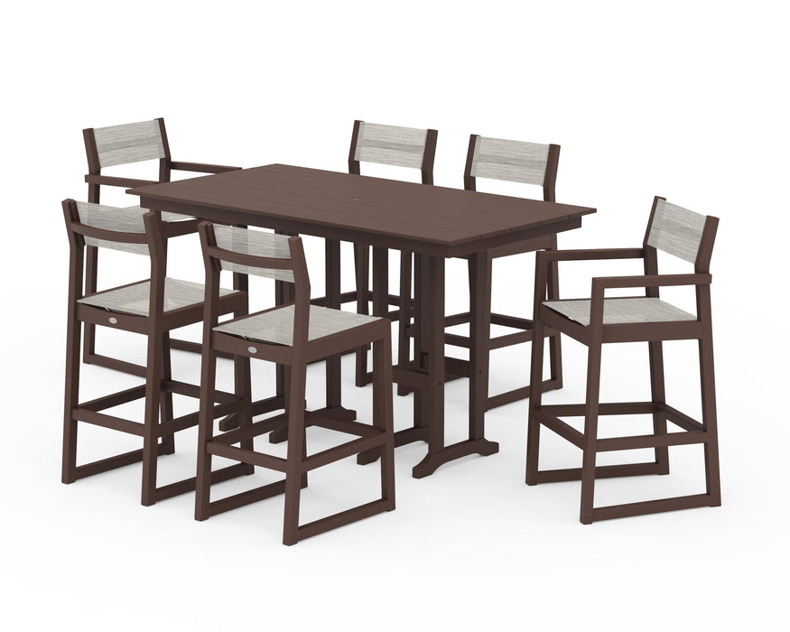 POLYWOOD® EDGE Sling 7-Piece Farmhouse Bar Set