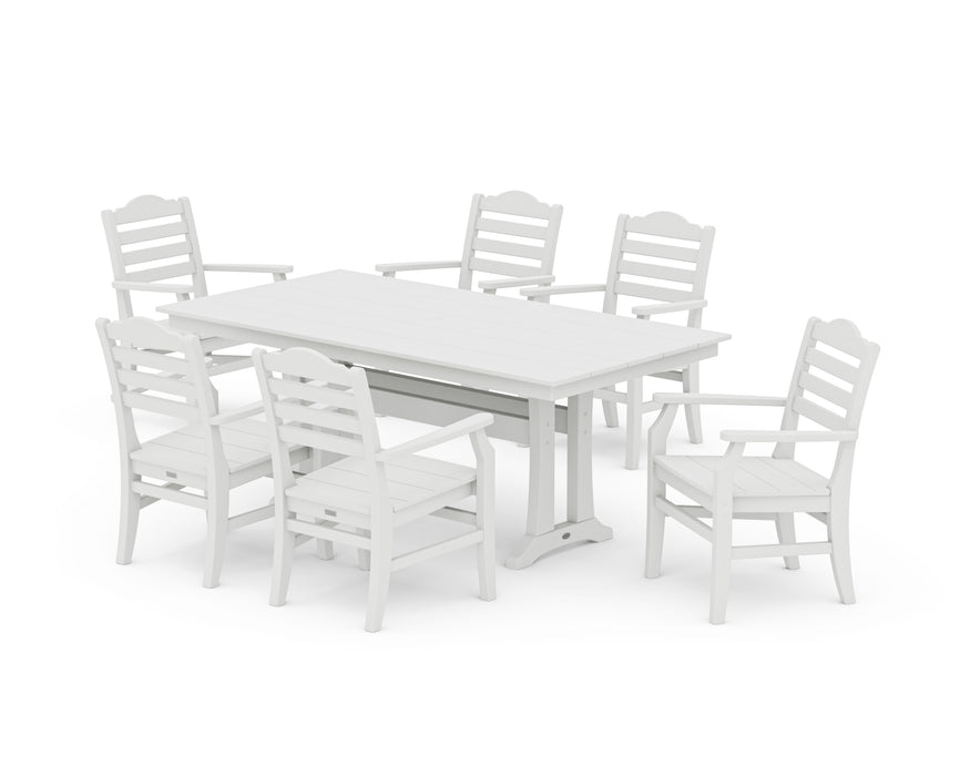 Draper James by POLYWOOD Savannah Arm Chair 7-Piece Farmhouse Dining Set with Trestle Legs