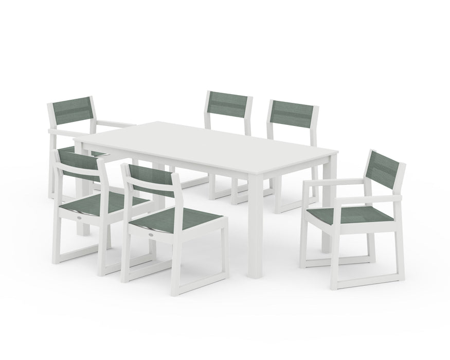 POLYWOOD® EDGE Sling 7-Piece Parsons Dining Set