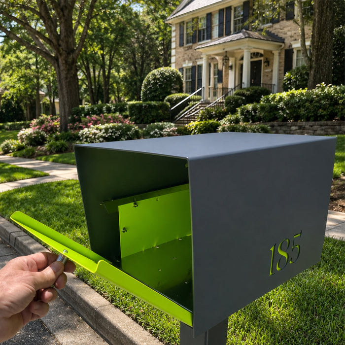 UptownBox-2.0 in DESIGNER GREY - Modern Mailbox
