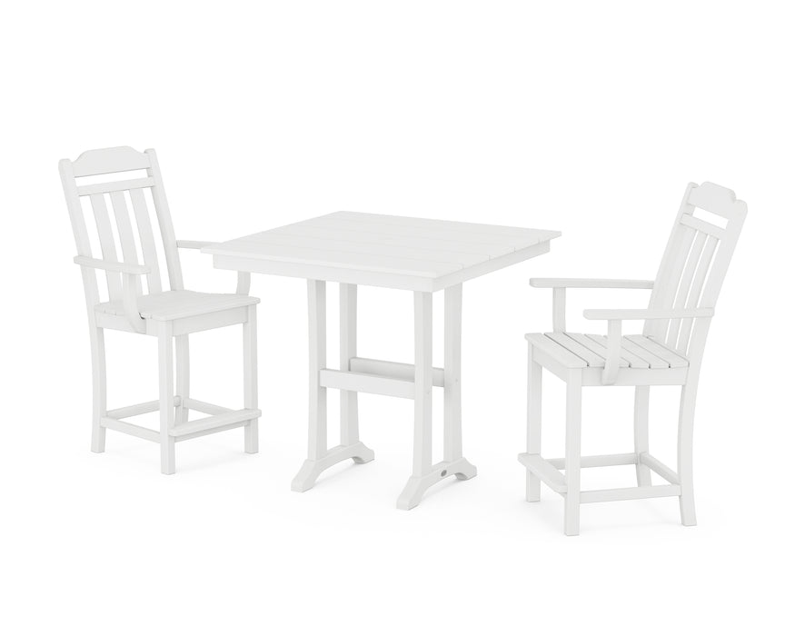 Country Living by POLYWOOD 3-Piece Farmhouse Counter Set with Trestle Legs
