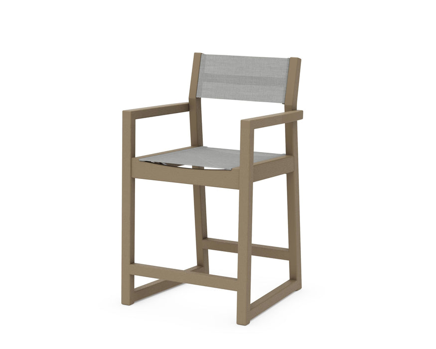 POLYWOOD® EDGE Sling Counter Arm Chair