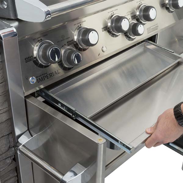 Broil King Imperial S590i LP Grill Island, w protective cover, grate lifter - Local Showroom