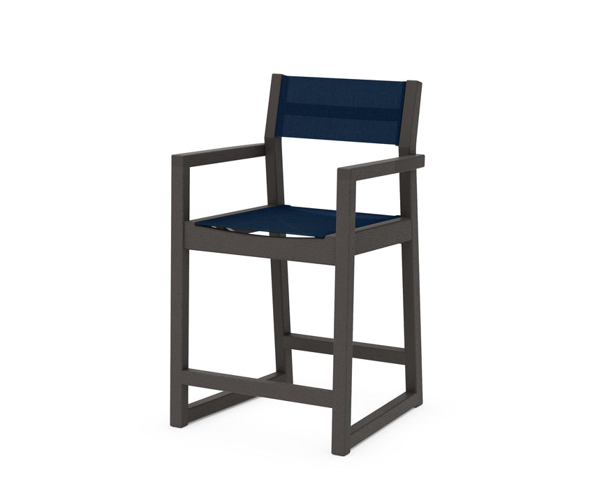 POLYWOOD® EDGE Sling Counter Arm Chair