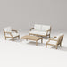 PW Designer Series Estate Lounge 4-Piece Loveseat Set in Vintage Sahara / Natural Linen