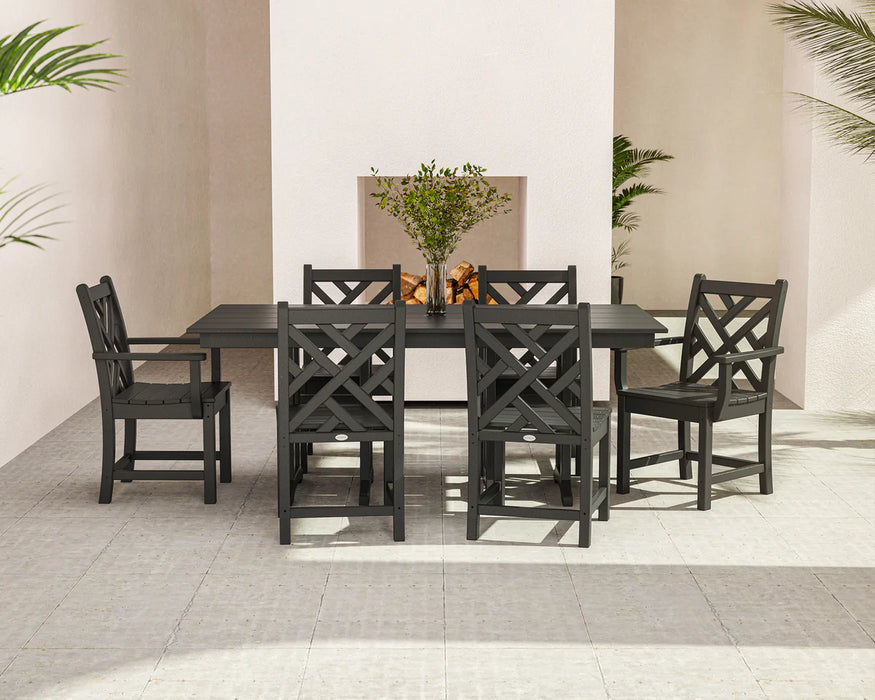 POLYWOOD Chippendale 7-Piece Farmhouse Dining Set
