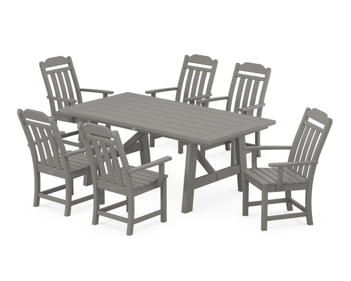 Country Living by POLYWOOD Arm Chair 7-Piece Rustic Farmhouse Dining Set