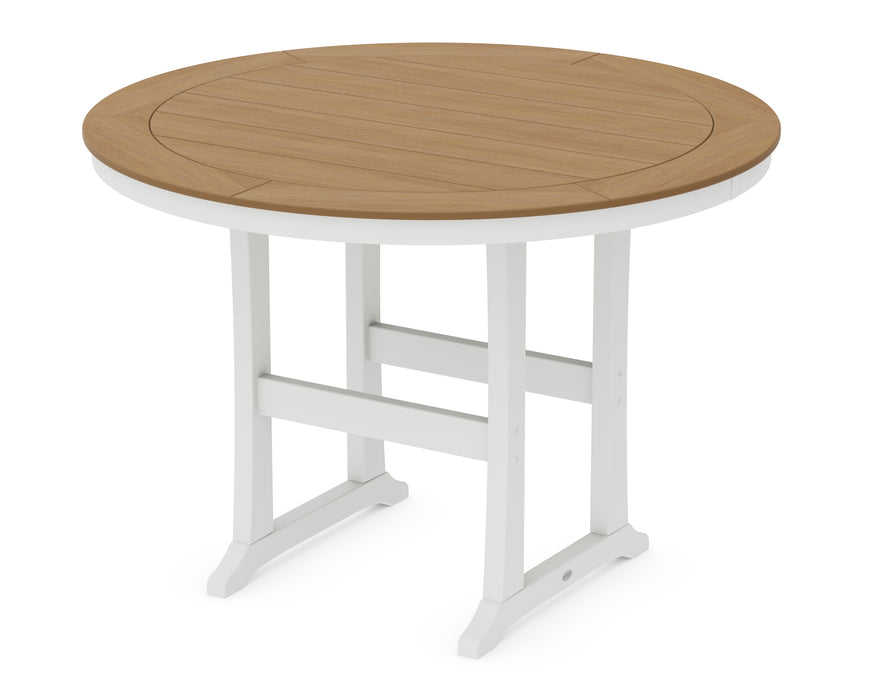 POLYWOOD® Nautical Trestle 60” Round Bar Table
