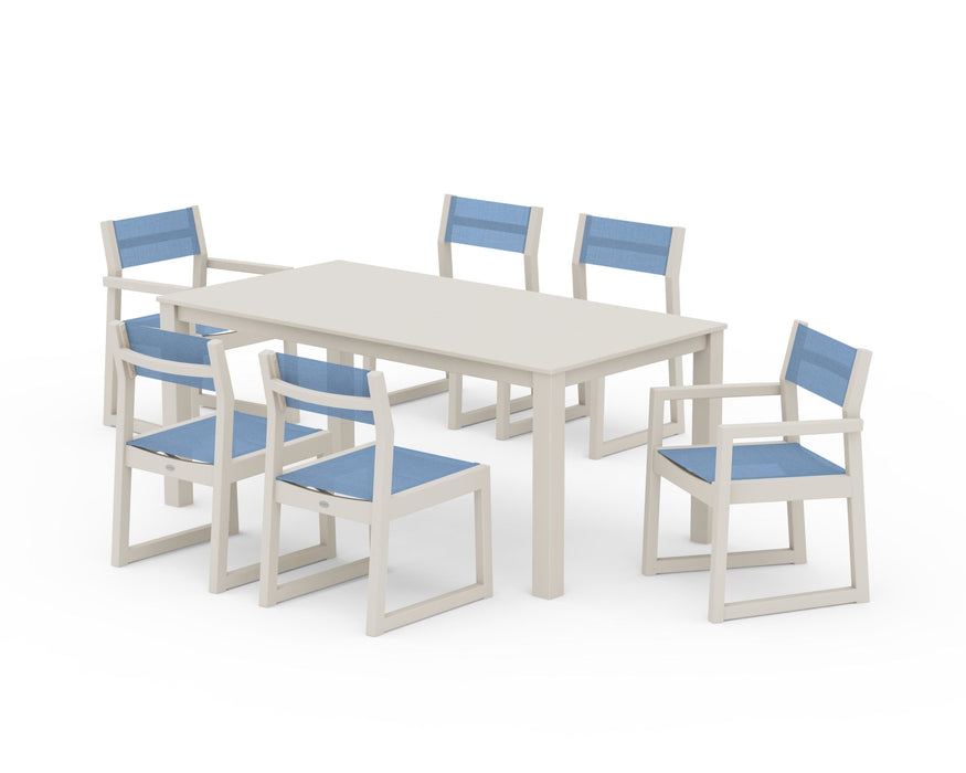 POLYWOOD® EDGE Sling 7-Piece Parsons Dining Set