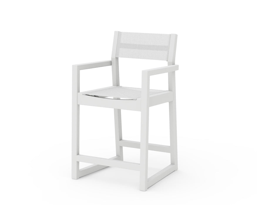 POLYWOOD® EDGE Sling Counter Arm Chair