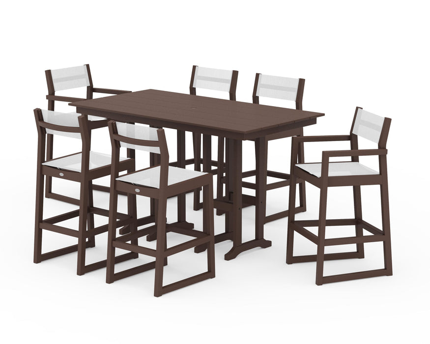 POLYWOOD® EDGE Sling 7-Piece Farmhouse Bar Set