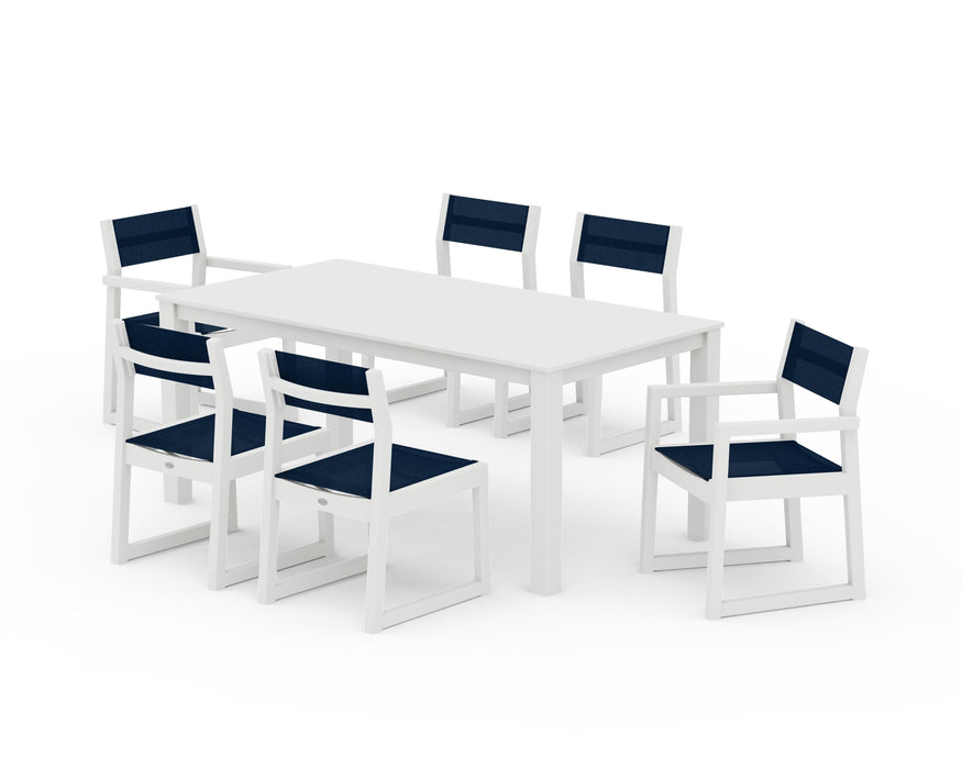POLYWOOD® EDGE Sling 7-Piece Parsons Dining Set