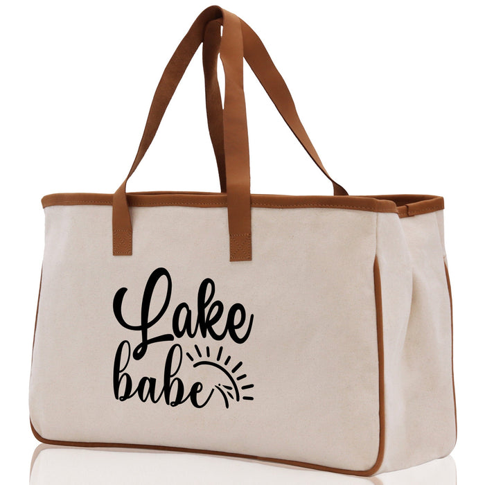 Lake Babe Cotton Canvas Chic Tote Bag