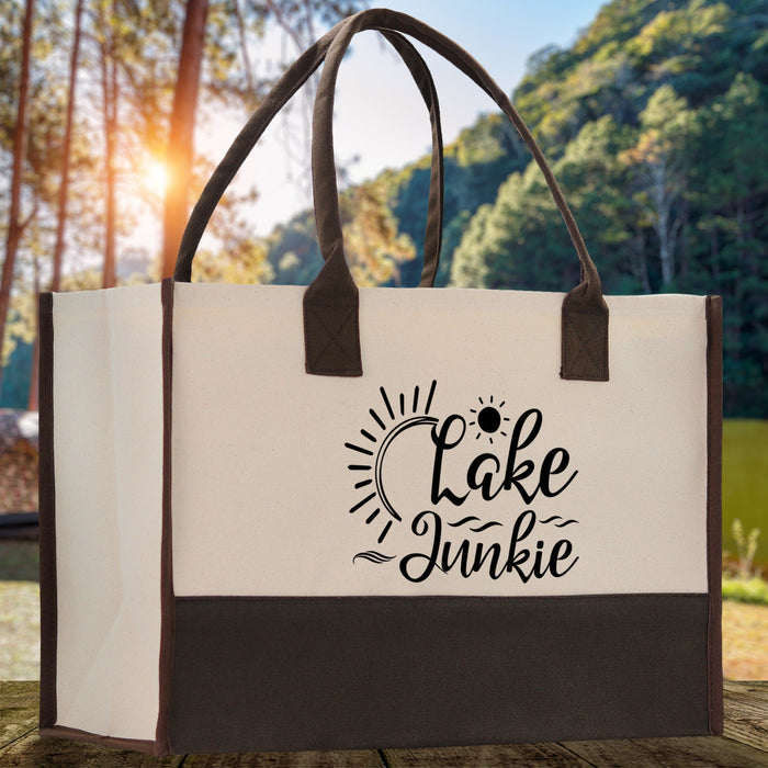 Lake Junkie Cotton Canvas Chic Tote