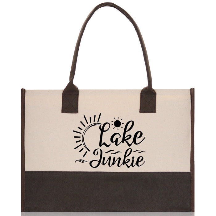 Lake Junkie Cotton Canvas Chic Tote