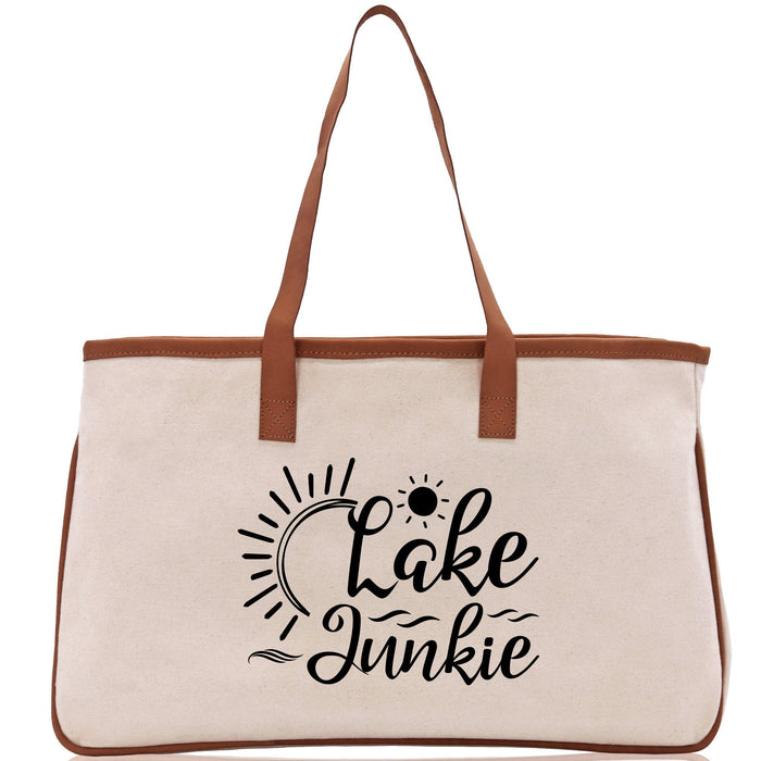 Lake Junkie Cotton Canvas Chic Tote