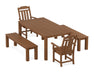 Country Living by POLYWOOD 5-Piece Parsons Dining Set with Benches