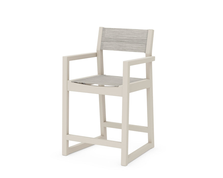 POLYWOOD® EDGE Sling Counter Arm Chair