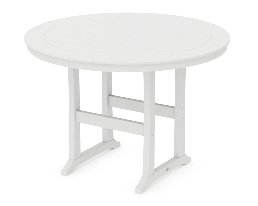 POLYWOOD® Nautical Trestle 60” Round Bar Table