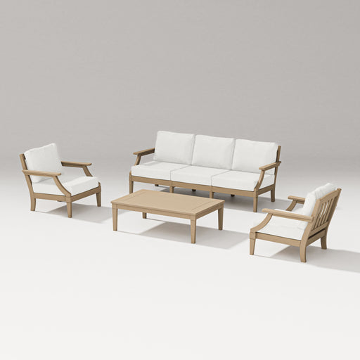 PW Designer Series Estate 4-Piece Lounge Sofa Set in Vintage Sahara / Natural Linen