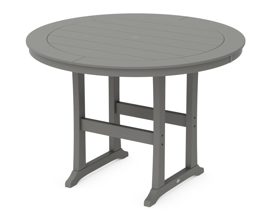 POLYWOOD® Nautical Trestle 60” Round Bar Table