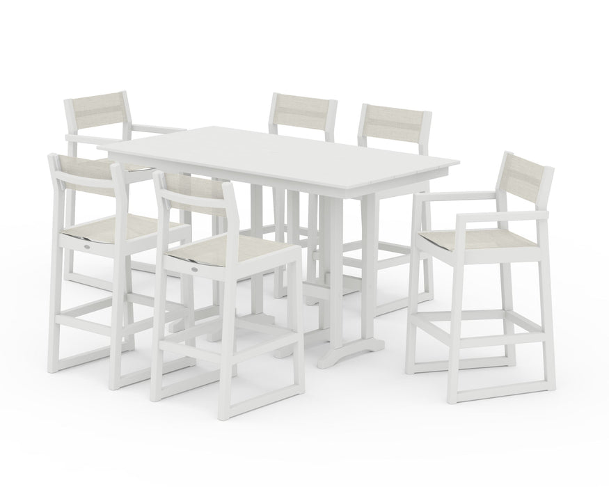 POLYWOOD® EDGE Sling 7-Piece Farmhouse Bar Set