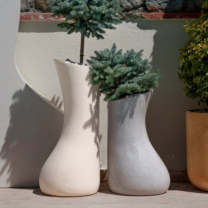 terrazzo plant pot large Kalif Lucina Terrazzo Lightweight Concrete Planter — Outdoor Rooms by Design