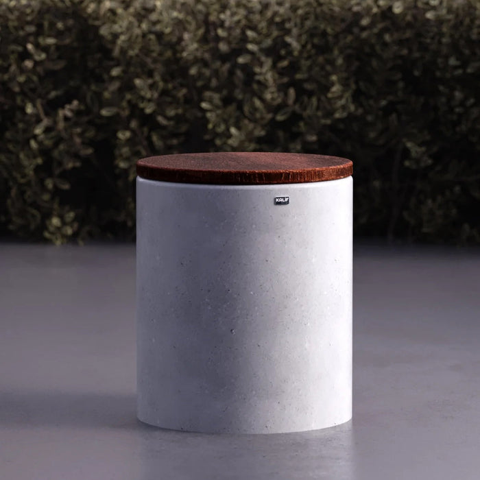 Kalif Terrazzo Lightweight Concrete Round Stool