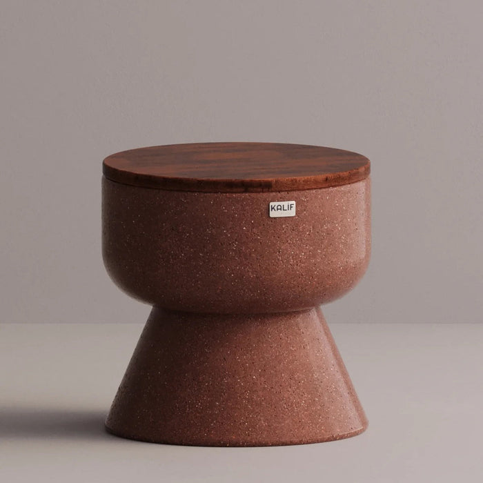 Kalif Terrazzo Lightweight Concrete Rusa Stool