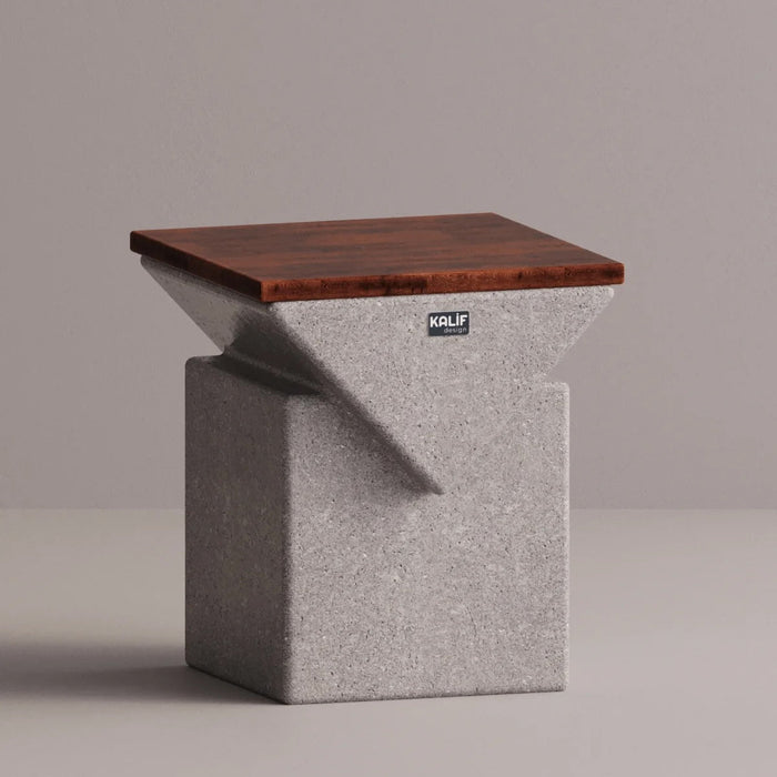 Kalif Terrazzo Lightweight Concrete Sargen Stool