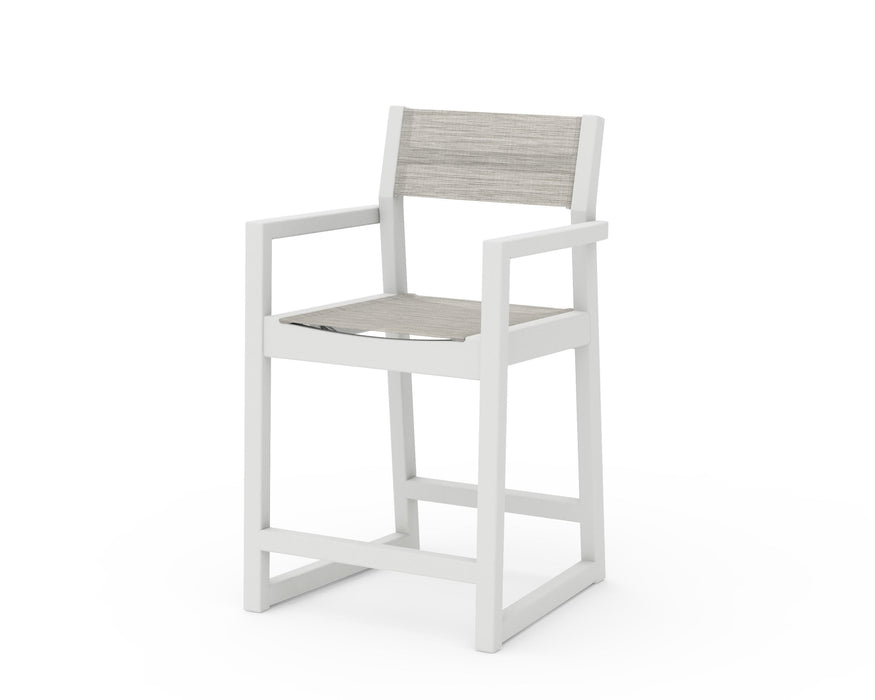 POLYWOOD® EDGE Sling Counter Arm Chair