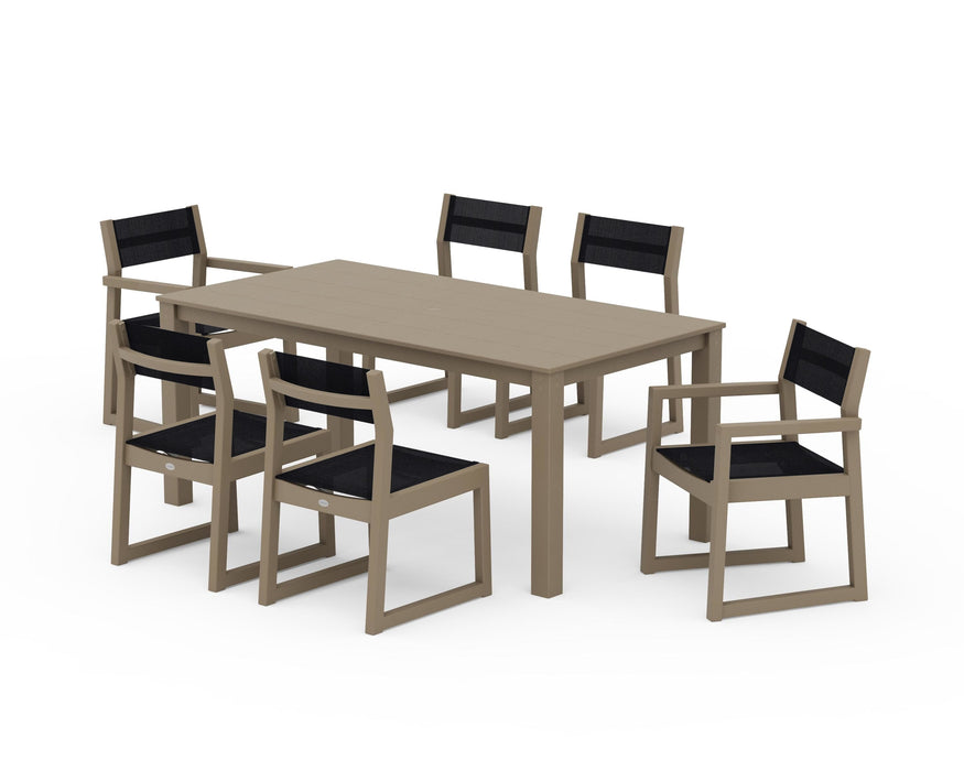 POLYWOOD® EDGE Sling 7-Piece Parsons Dining Set