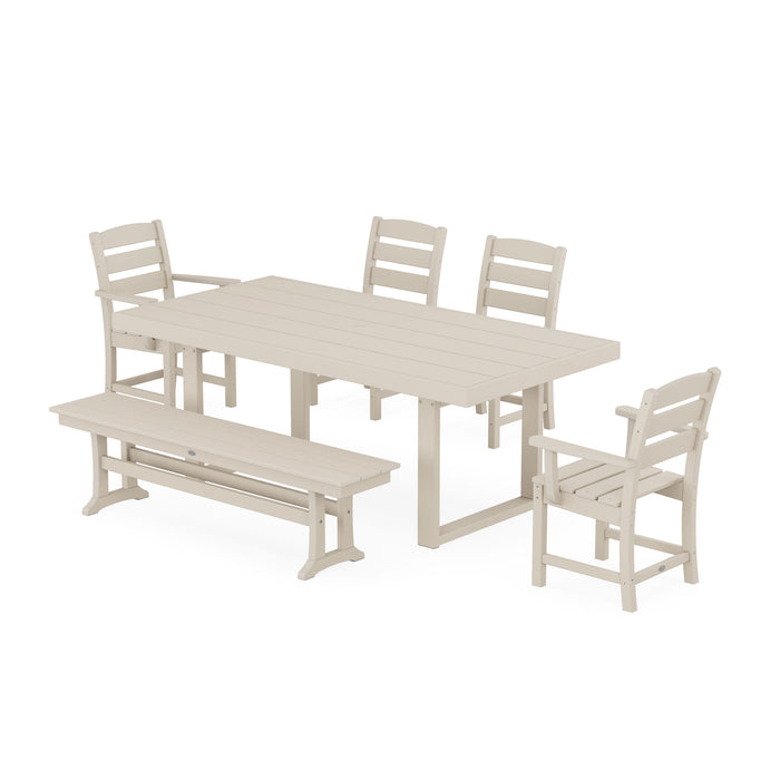 POLYWOOD Lakeside 6-Piece Dining Set with Trestle Legs