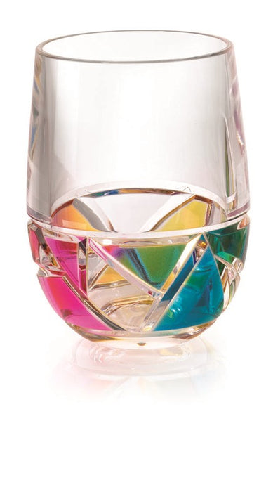Mosaic 10oz Acrylic Tumbler Rainbow - Set of 4